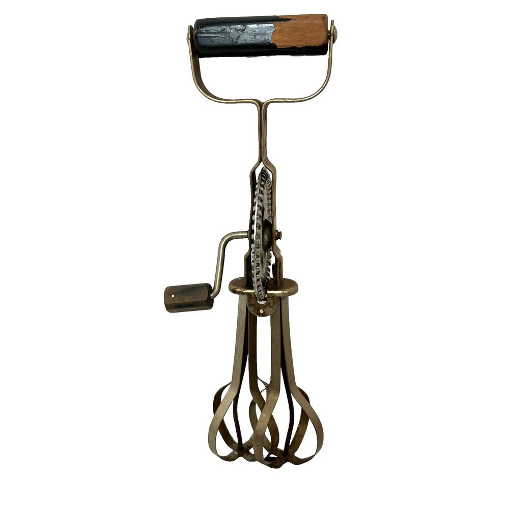 Vintage EKCO Egg Beater Hand Mixer Stainless Steel USA Made Camping Homesteading